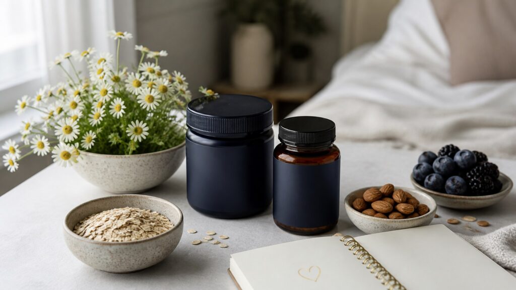 Unbranded sleep supplements products arranged for a careful buying comparison