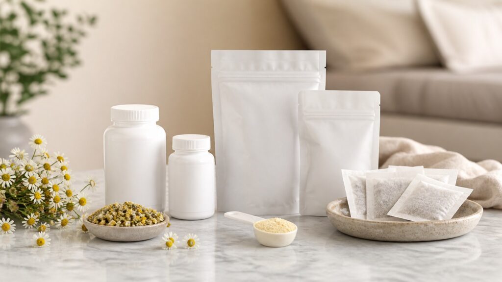 Unbranded sleep supplements products arranged for a careful buying comparison