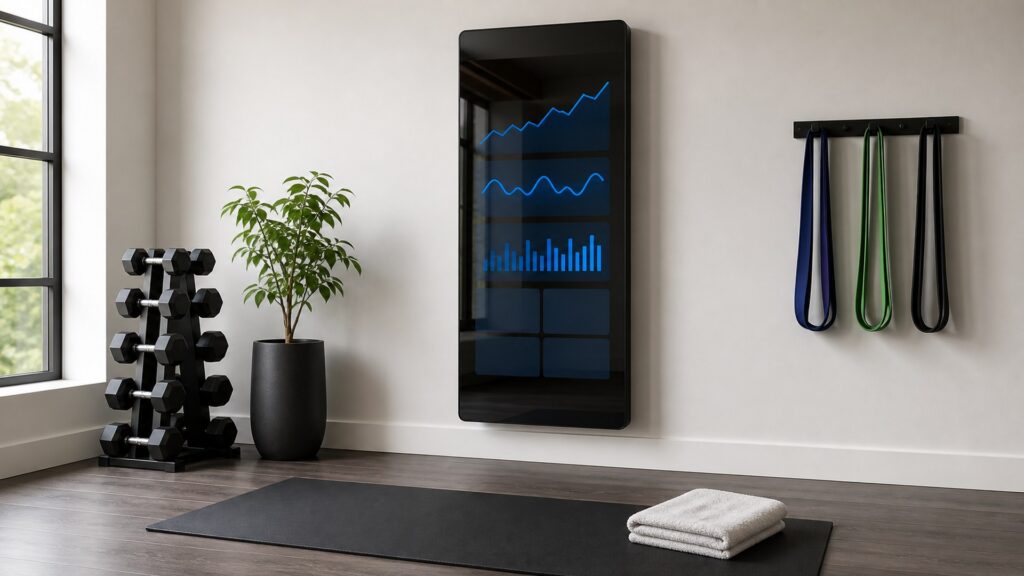 smart workout mirrors for progress tracking arranged in a practical buyer guide scene