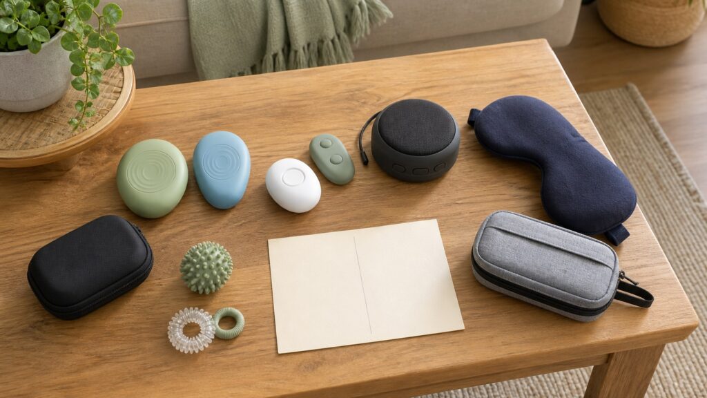 Unbranded stress relief devices products arranged for a careful buying comparison