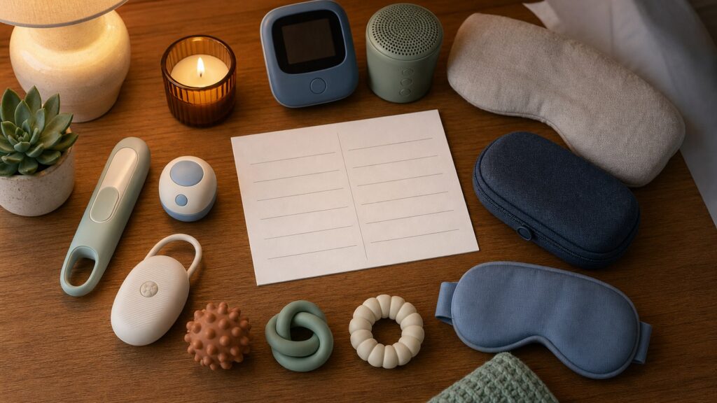 Unbranded stress relief devices products arranged for a careful buying comparison