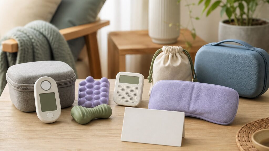 Unbranded stress relief devices products arranged for a careful buying comparison