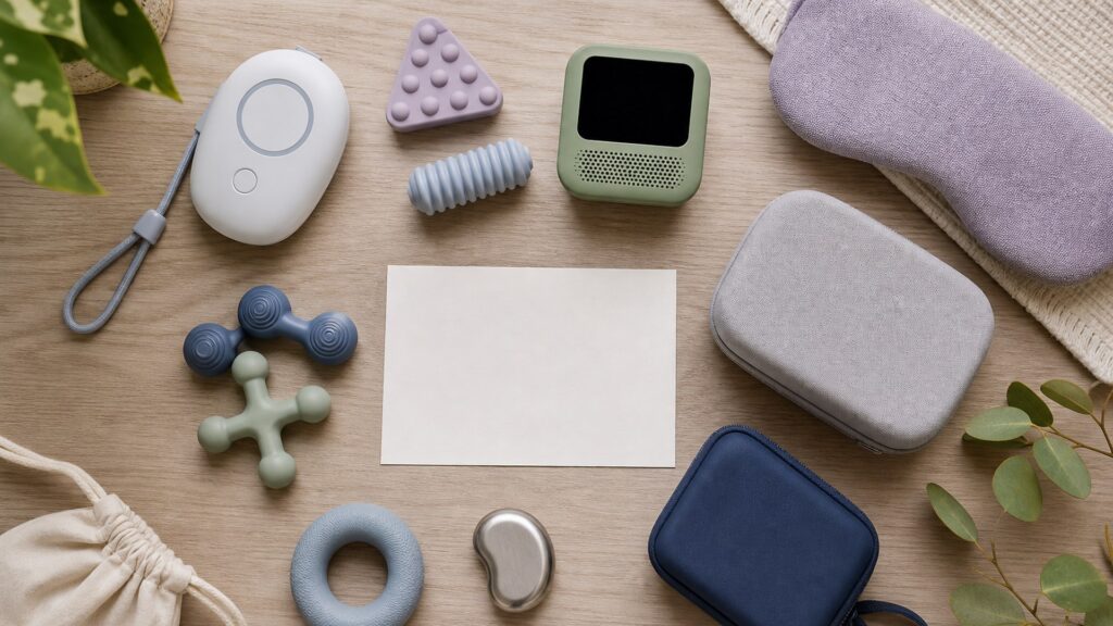 Unbranded stress relief devices products arranged for a careful buying comparison