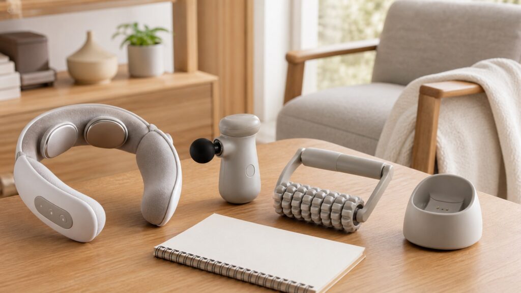 Unbranded stress relief massagers products arranged for a careful buying comparison