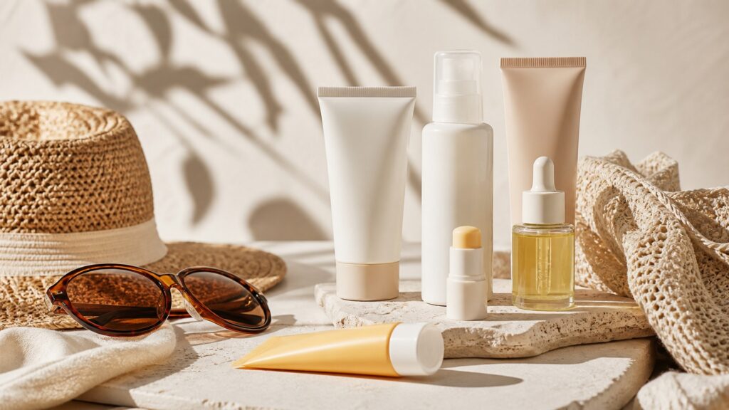 Unbranded sun protection arranged for a sun protection buying guide