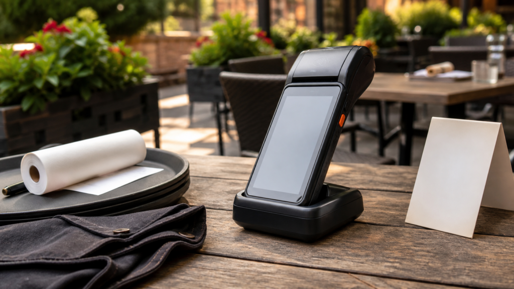 Ultra photorealistic POS hero image for Toast Go 2 Review for Wireless POS Systems