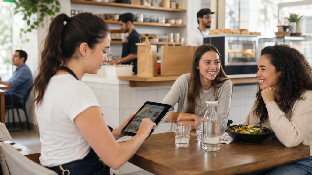 Ultra photorealistic restaurant POS hero image for TouchBistro Review for Quick Service Restaurant POS