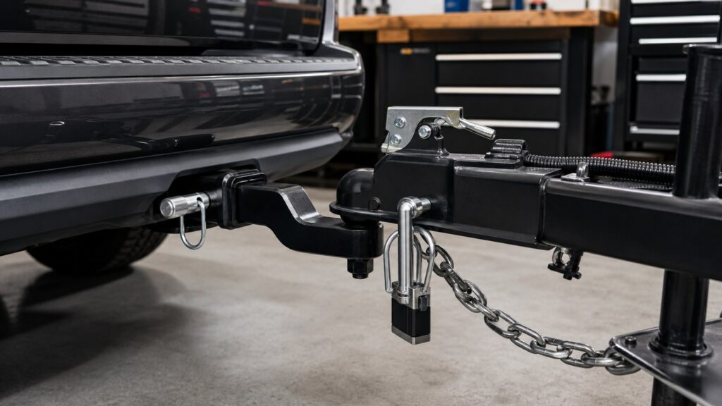 trailer hitch locks shopping setup for overall selection with practical vehicle-focused details