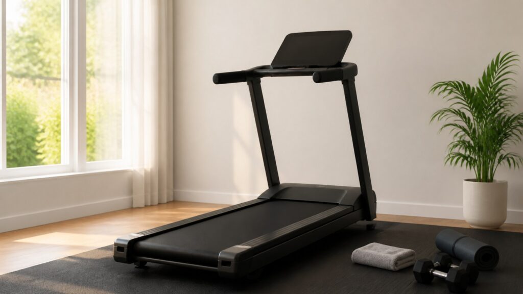 treadmills for home workouts arranged in a practical buyer guide scene