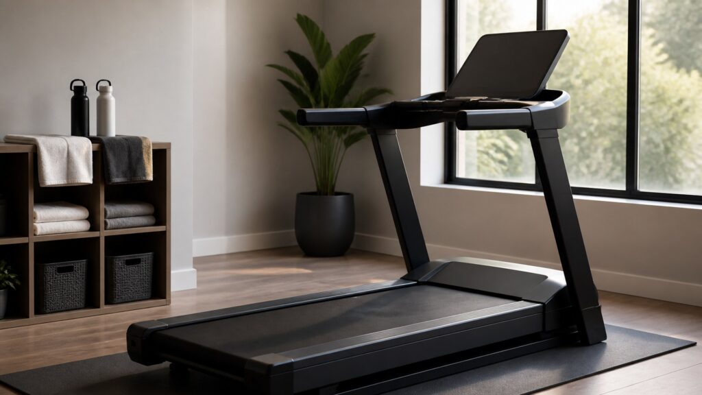 treadmills for shared households arranged in a practical buyer guide scene