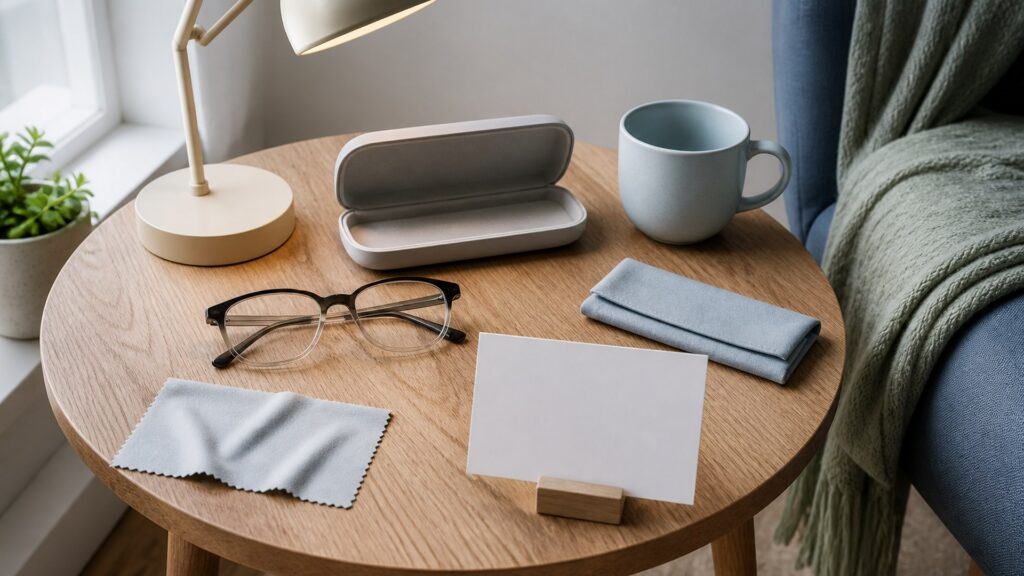 Unbranded vision care products arranged for a careful buying comparison