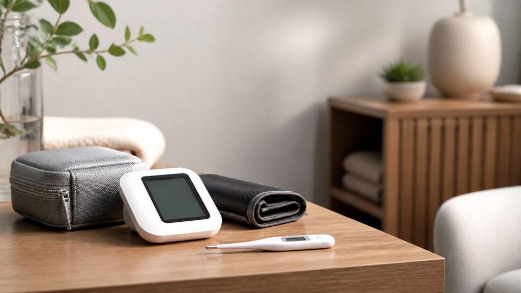 Unbranded vital sign monitors products arranged for a careful buying comparison