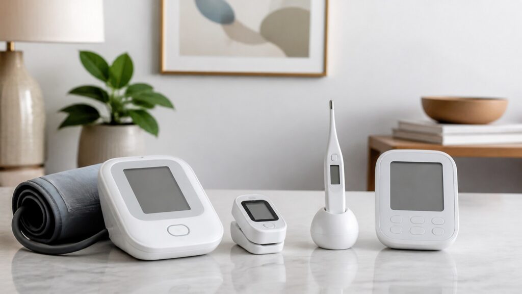 Unbranded vital sign monitors products arranged for a careful buying comparison