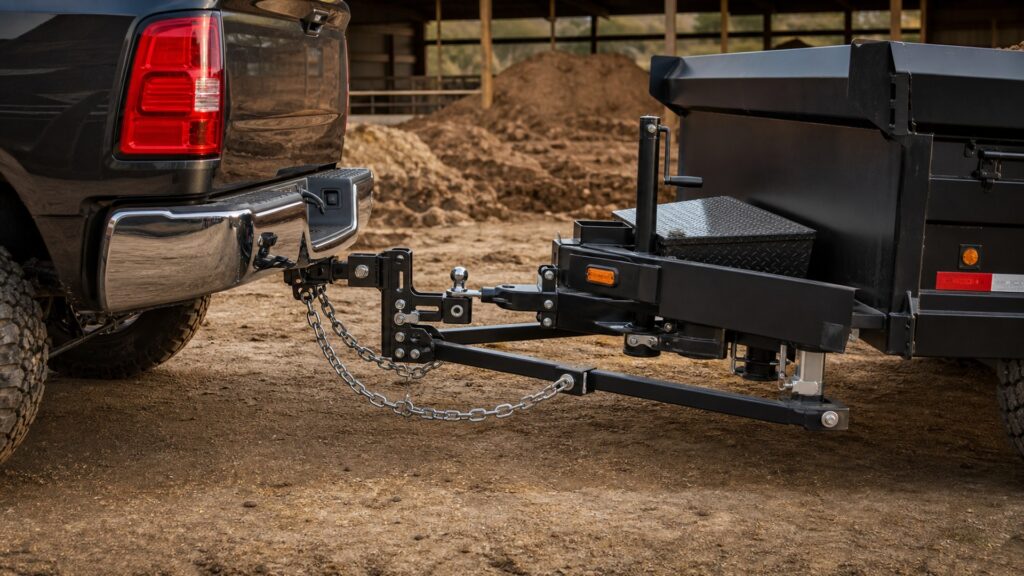 weight distribution hitches shopping setup for farm and jobsite use with practical vehicle-focused details