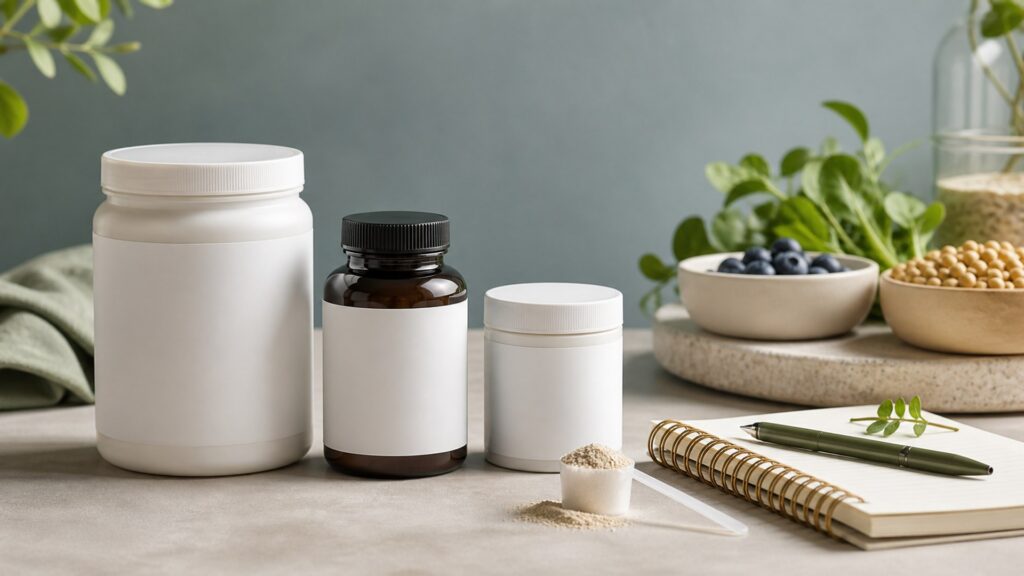 Unbranded weight management supplements products arranged for a careful buying comparison