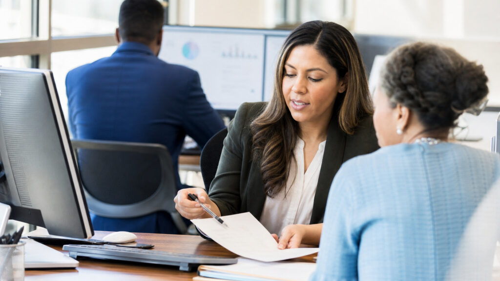 Editorial business scene illustrating benefits administration services and cloud accounting software