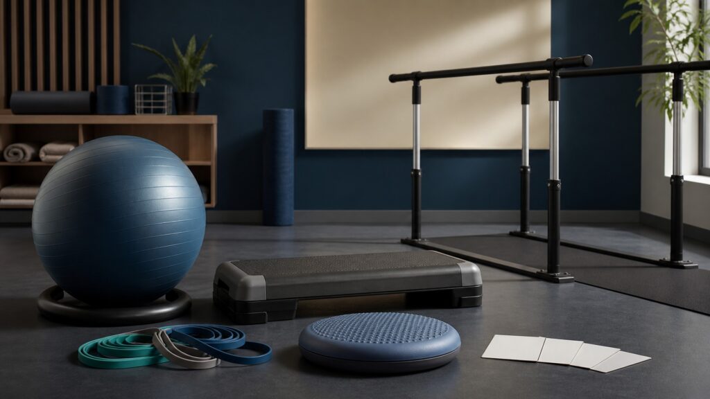 People-free editorial still life illustrating exercise progression versus thermal comfort