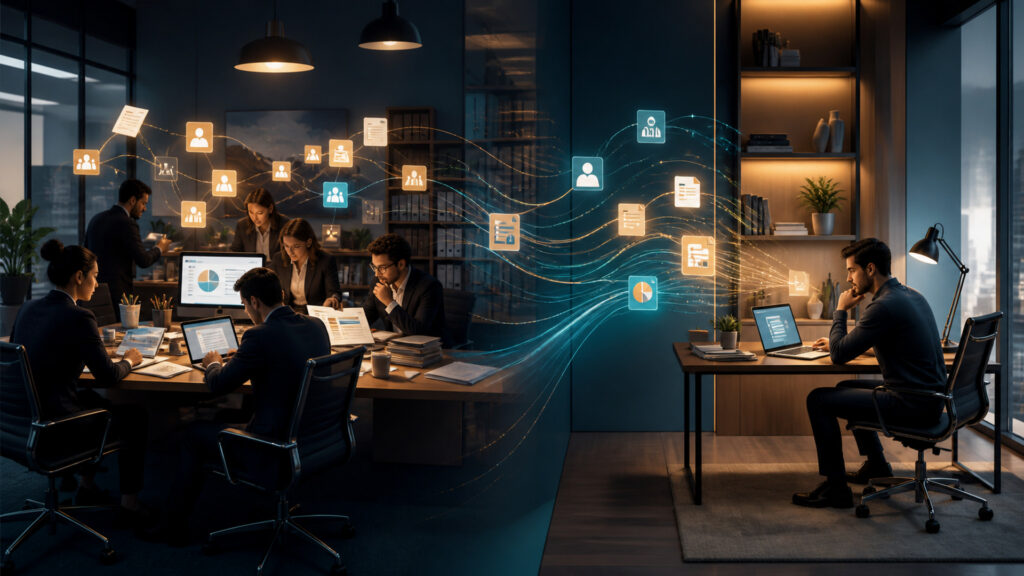 Editorial business scene illustrating small business accounting software and freelancer accounting software