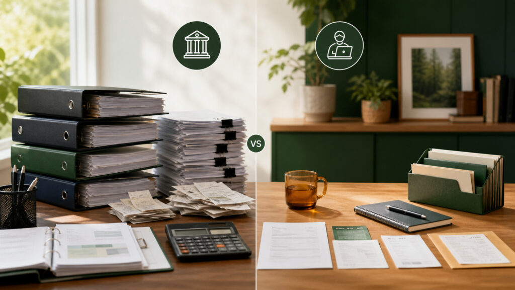 Editorial business scene illustrating small business tax software and freelancer accounting software