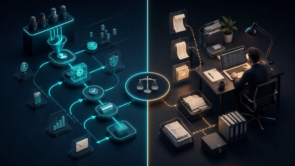 Editorial business scene illustrating subscription billing platforms and freelancer accounting software