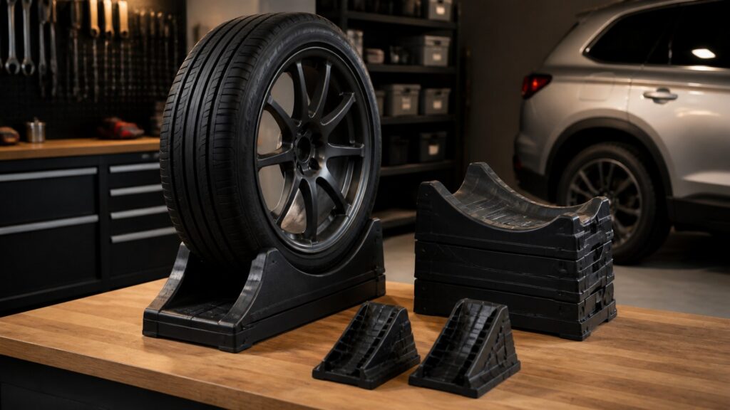 wheel cribs shopping setup for home garage workflows with practical vehicle-focused details