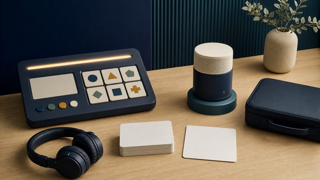 People-free editorial still life for When to Use Cognitive Training Devices Instead of Focus Training Devices