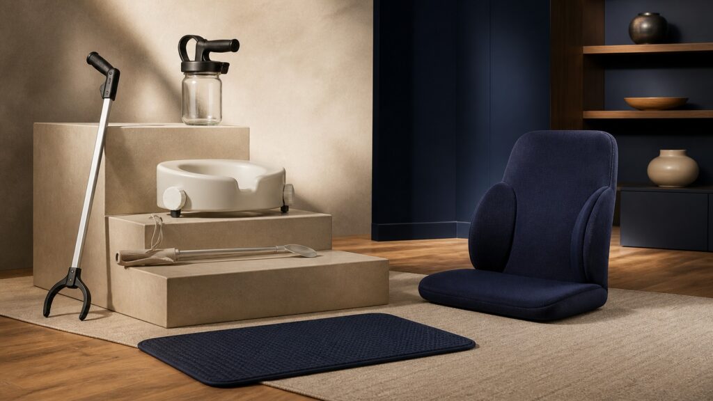 People-free editorial still life illustrating task redesign versus trunk cueing