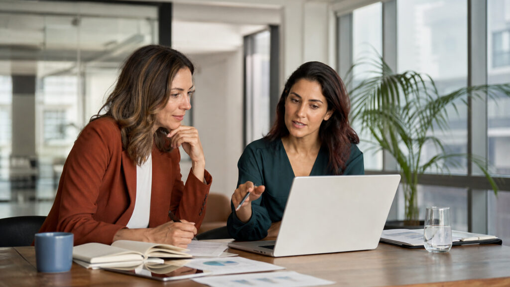 Editorial business scene illustrating employer of record services and cloud accounting software