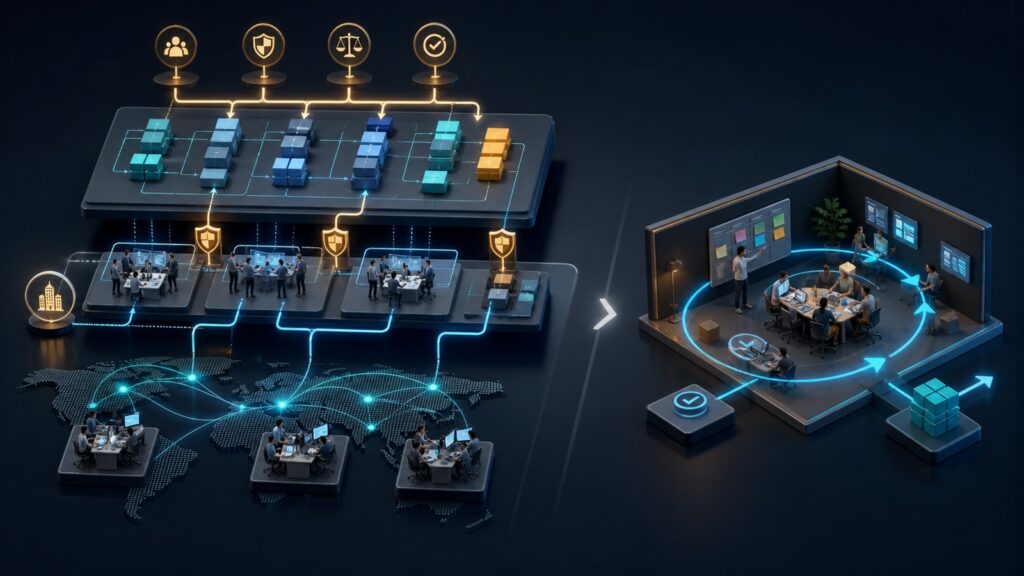 Editorial business scene illustrating enterprise project management software and agile project management software