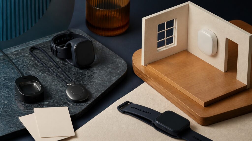People-free editorial still life for When to Use Fall Detection Devices Instead of GPS Safety Wearables