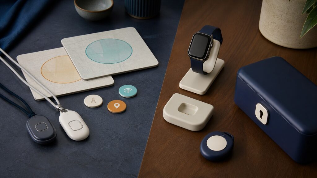 People-free editorial still life for When to Use GPS Safety Wearables Instead of Fall Detection Devices