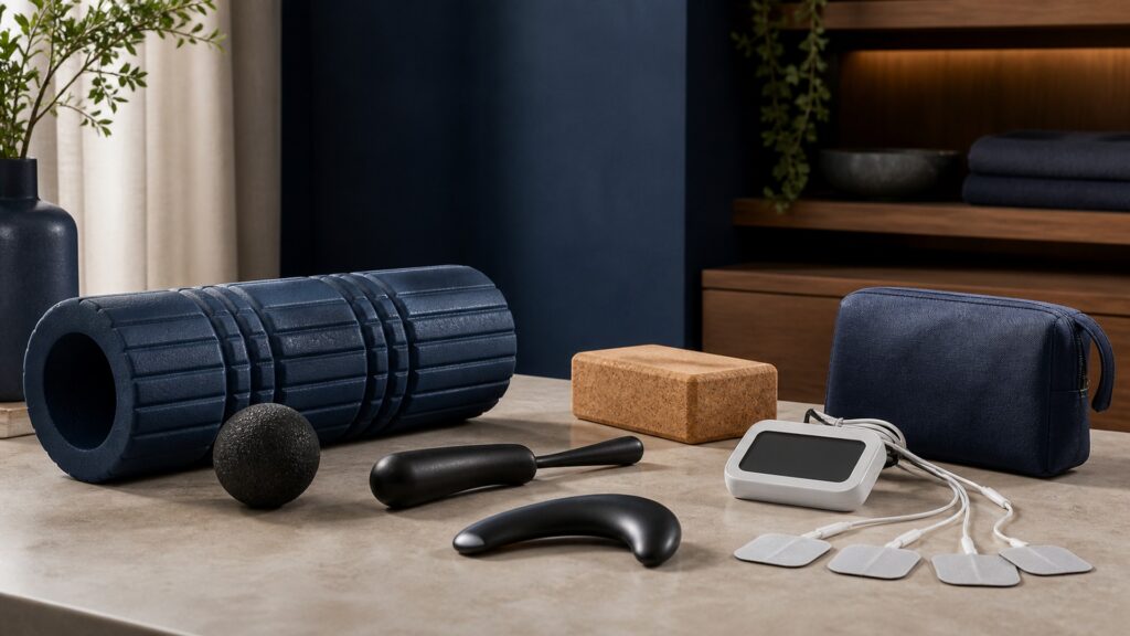 People-free editorial still life illustrating hand-controlled force versus powered pulses