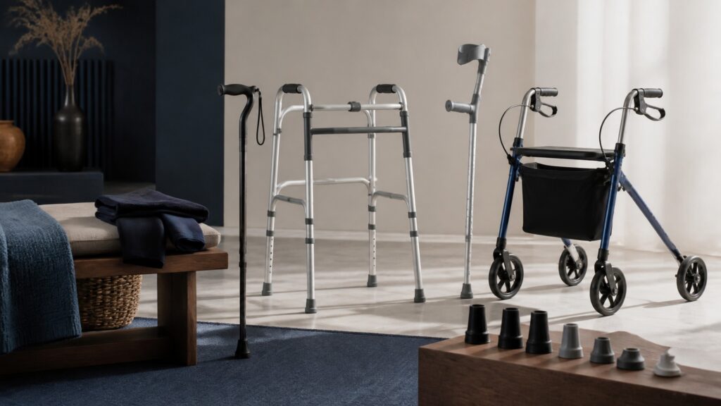 People-free editorial still life illustrating locomotion support versus garment pressure