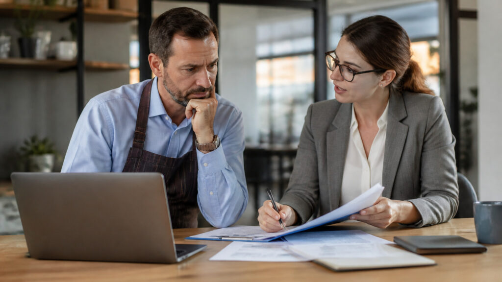 Editorial business scene illustrating small business accounting services and cloud accounting software