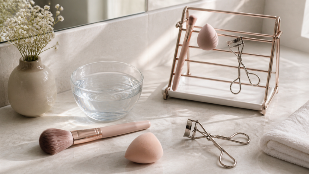 beauty tool hygiene explainer hero image for Review Streets