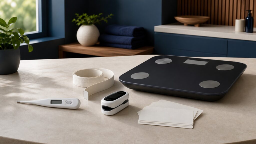 People-free editorial still life illustrating target variable resolution calibration placement units repeatability and trend
