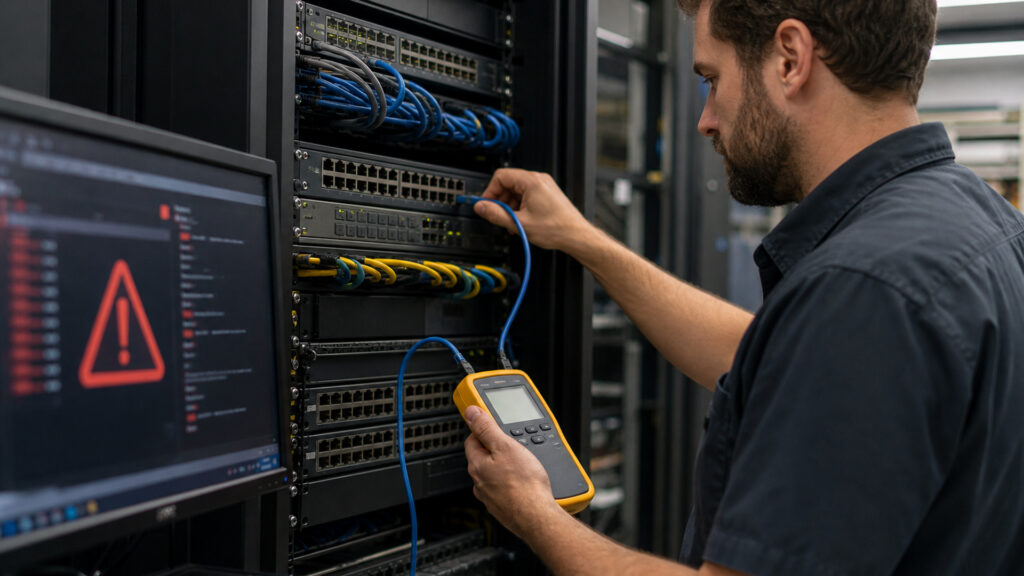 Editorial business scene illustrating business network switches workflow role