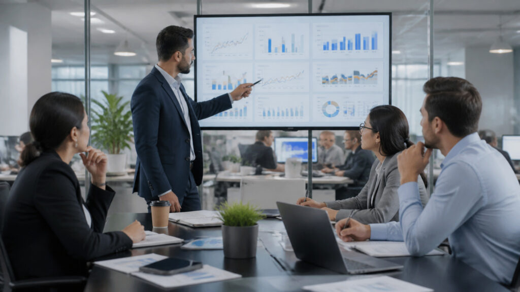 Editorial business scene illustrating call center systems operating model