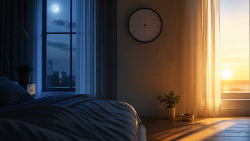 People-free editorial still life illustrating why circadian rhythms matter