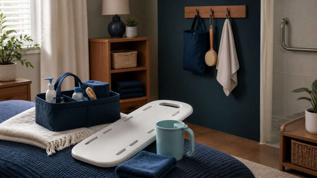 People-free editorial still life illustrating prepare position assist reset and replenish workflow