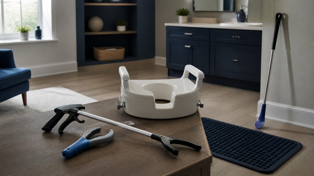 People-free editorial still life illustrating place set perform clean inspect and adapt cycle