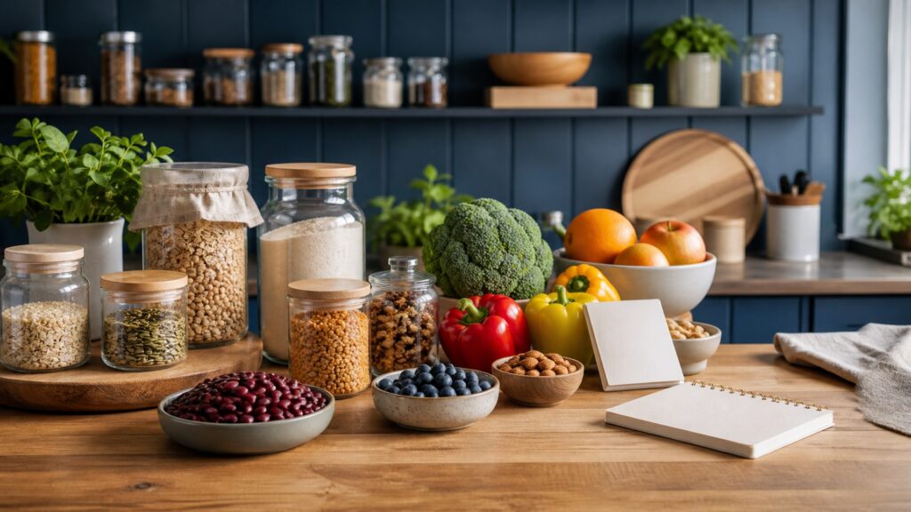 People-free editorial still life illustrating allergy handling restriction nutrient gap and interaction safety
