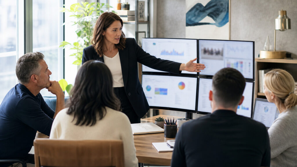 Editorial business scene illustrating digital marketing agencies permission structure