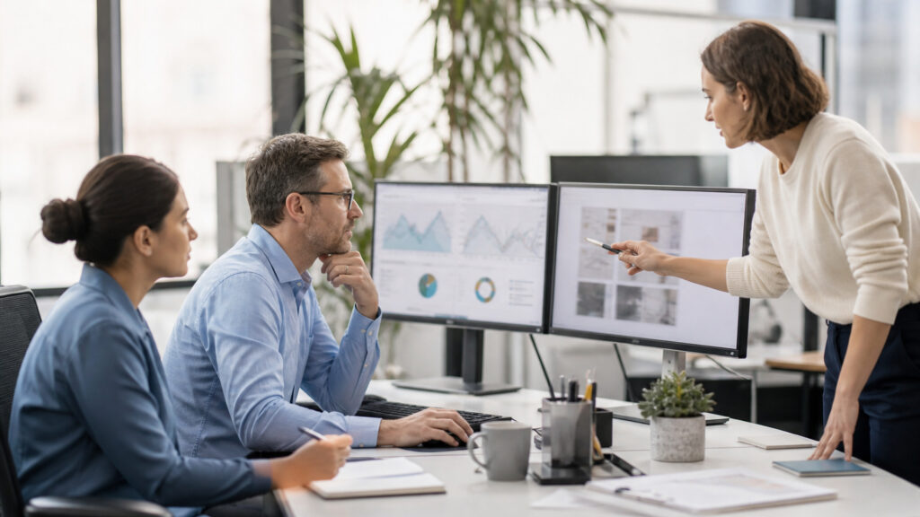 Editorial business scene illustrating digital marketing agencies workflow role