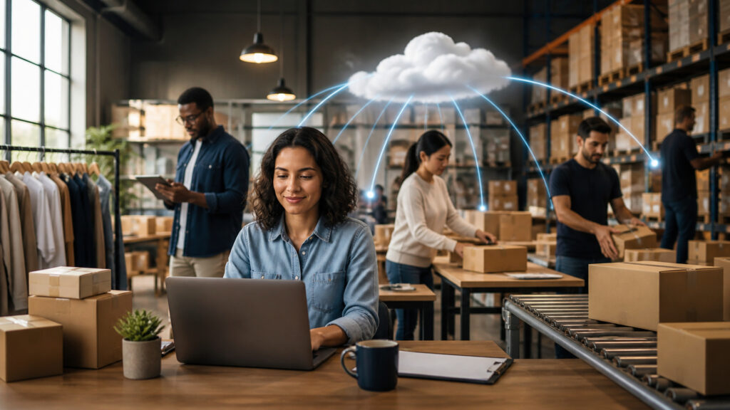 Editorial business scene illustrating ecommerce platform scalability