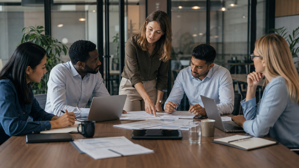 Editorial business scene illustrating employer of record services operating model