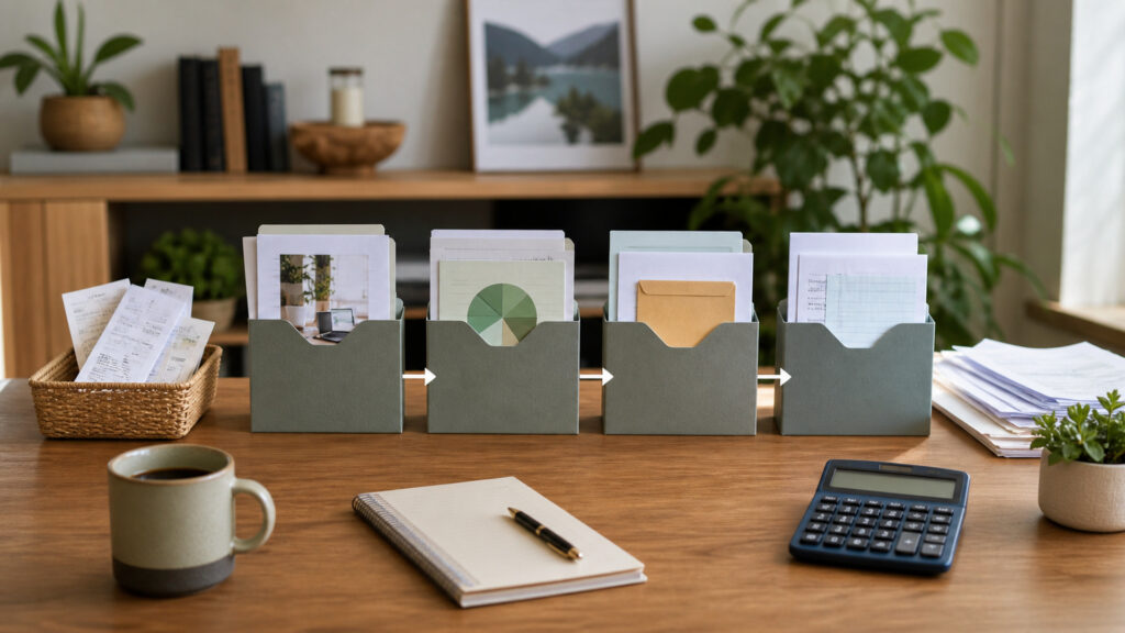 Editorial business scene illustrating freelancer tax software data flow