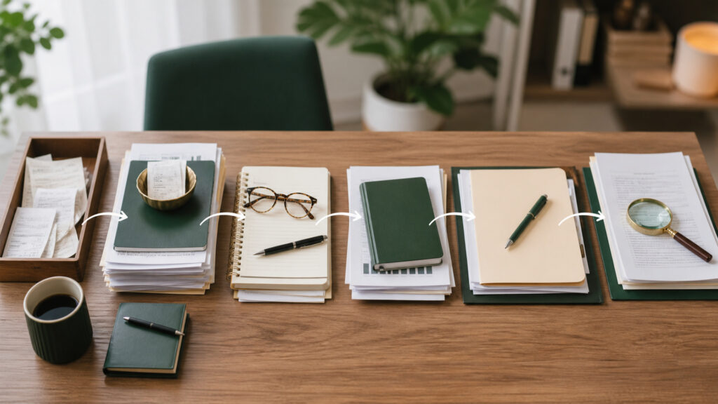 Editorial business scene illustrating freelancer tax software workflow role