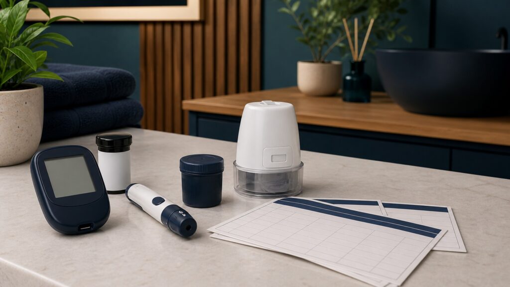 People-free editorial still life illustrating device type sample quality sensor lag supplies symptoms and confirmation