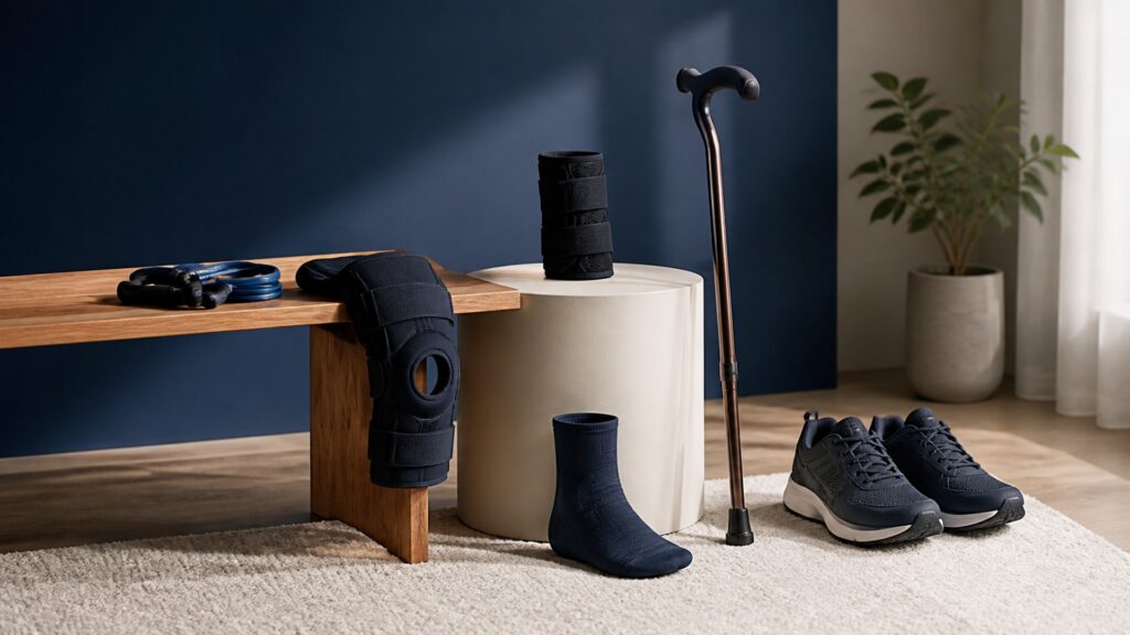 People-free editorial still life illustrating joint support